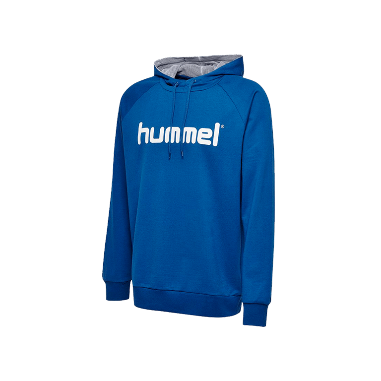 Hummel Cotton Logo Hoodie with Black Hood - Balonmano Pro Shop
